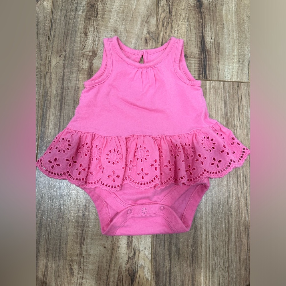 Baby Gap Pink Eyelet Bodysuit Dress